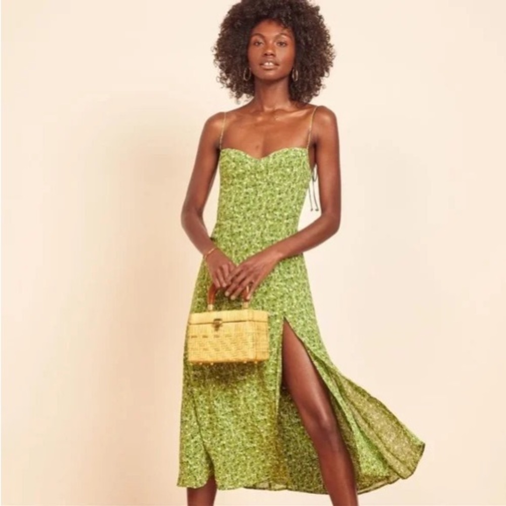 Reformation Look Alike Dress Off Brand Juliette Samantha Print Size Medium